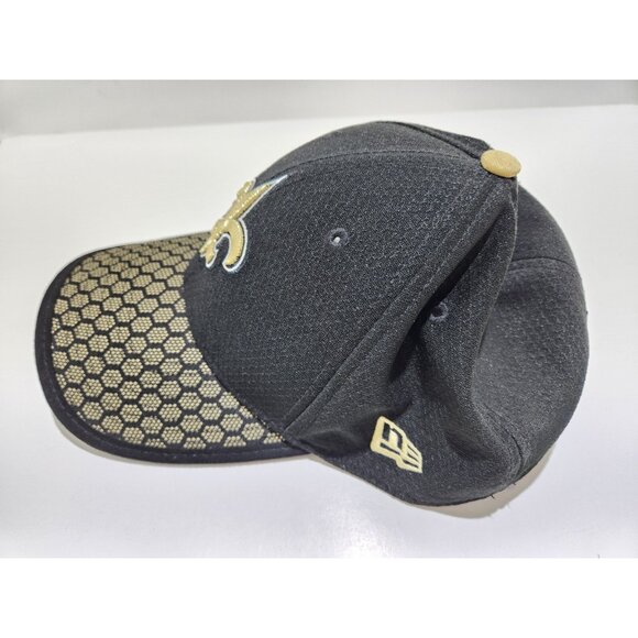 New Era New Orleans Saints Fitted Hat Cap Size Small/Medium Gold Black NFL - Picture 3 of 8